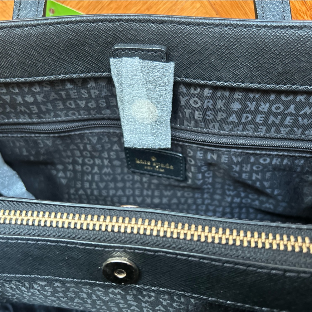 CLEARANCE SALE-KATE SPADE NY LAUREL WAY EVANGELIE BLACK SATCHEL HANDBAG - NWT - Picture 8 of 11